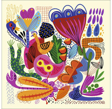 Tablou sticlă Animals And Flowers 50x50 cm