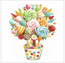 Tablou sticlă Lollies III 50x50 cm