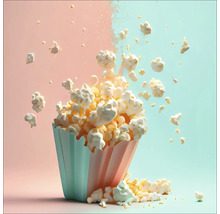 Tablou sticlă Popcorn 50x50 cm