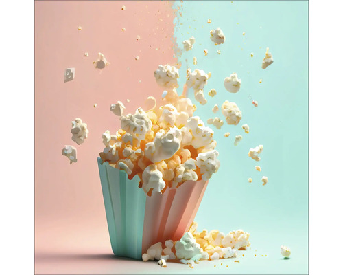 Tablou sticlă Popcorn 50x50 cm