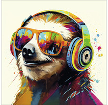 Tablou sticlă Animals With Headphones III 50x50 cm