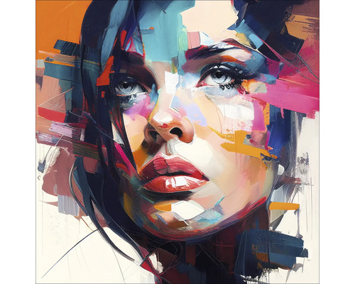 Tablou sticlă Colorful Woman Portrait II 50x50 cm