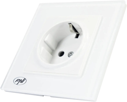 Priză cu contact de protecție și logo PNI
