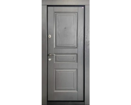 Ușă de intrare metalică pentru interior AP Georgia 86x202 cm stânga Ușă de intrare gri cu vizor și set de mânere