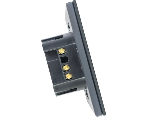 Vedere din spate a unui întrerupător cu borne cu șurub