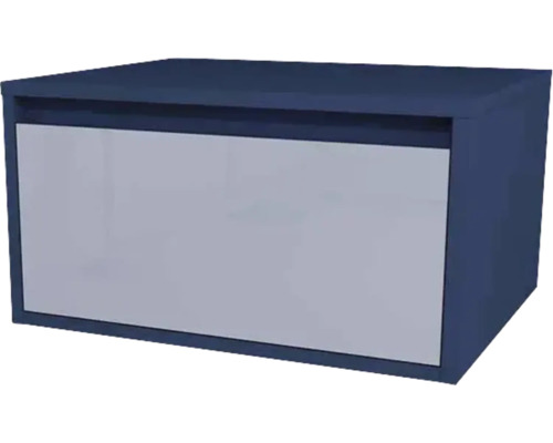 Bază lavoar baie Devo Cristal 2.0, sertar cu închidere lentă, PAL, 60x32 cm, albastru Bază lavoar baie Devo Cristal 2.0, sertar cu închidere lentă, PAL, 60x32 cm, albastru