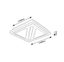Desen tehnic al unei hote de aragaz cu dimensiunile de 350 mm x 400 mm x 75 mm.