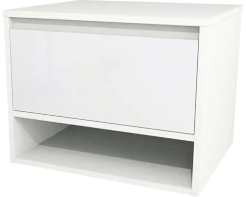Bază lavoar baie Devo Cristal 2.0, sertar cu închidere lentă, PAL, 60x47 cm, alb Bază lavoar baie Devo Cristal 2.0, sertar cu închidere lentă, PAL, 60x47 cm, alb