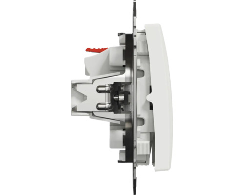 Vedere laterală a unui întrerupător alb