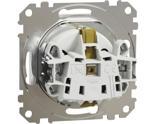 Vedere din spate a unui întrerupător electric cu logo-ul Schneider Electric