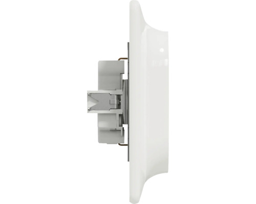 Vizualizare laterală a unui întrerupător de lumină alb