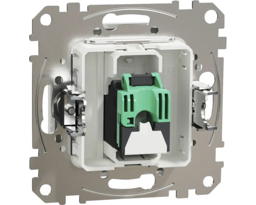 Priză de rețea cu cadru metalic pentru montare pe perete