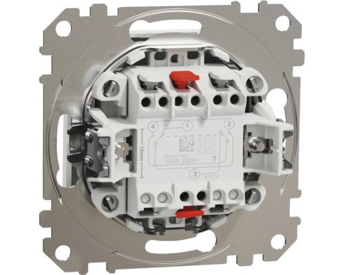 Detalii ale unui comutator cu conexiuni vizibile și elemente de fixare.
