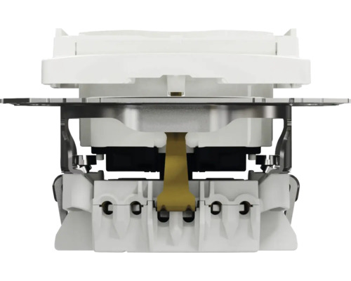 Vizualizare detaliată a unui întrerupător cu ramă metalică