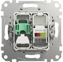 Priză telefon și date RJ11 + RJ45 Schneider Sedna Design CAT5E UTP , alb