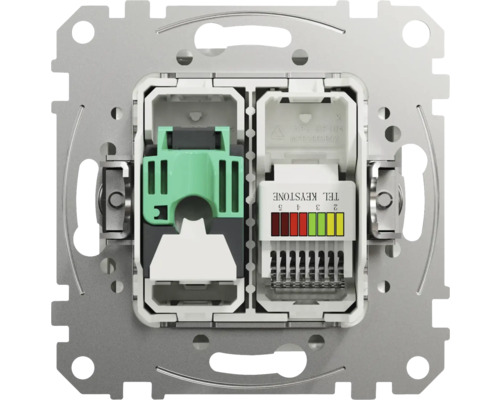 Cutie de rețea cu module de conectare pentru cabluri de date și telefon