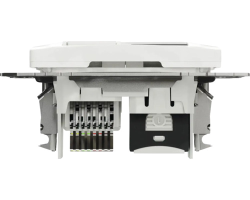 Vizualizare detaliată a unui comutator cu borne de conectare vizibile