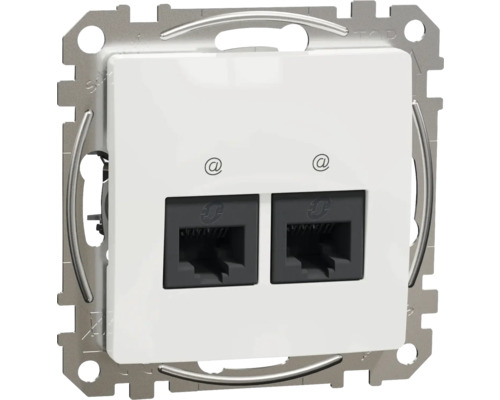 Priza dublă de date cu inserție metalică