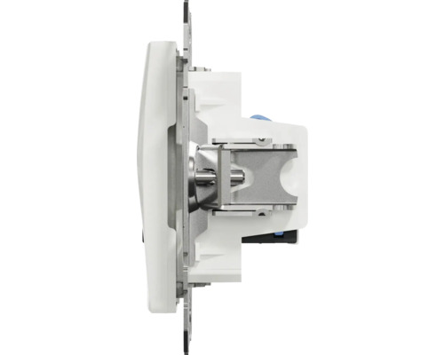 Vedere laterală a unei prize pentru magazinul online Hornbach.