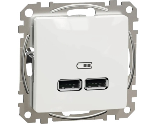 Priză USB dublă Schneider Sedna Design max. 2100 mAh, albă