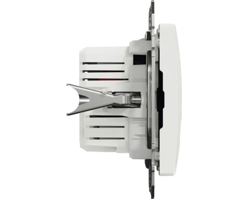 Vizualizare laterală a unui întrerupător de lumină pentru montare pe perete