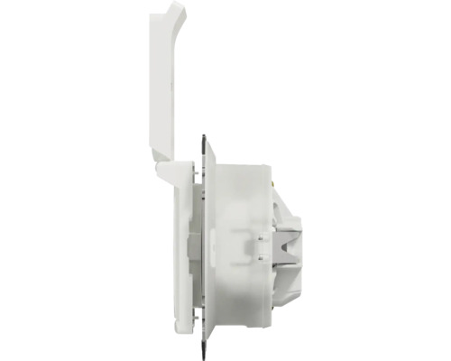 Vedere laterală a unei prize cu capac rabatabil