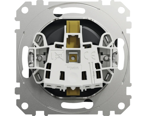 Vizualizare detaliată a unui comutator cu marcaj CE și logo-ul producătorului Schneider Electric