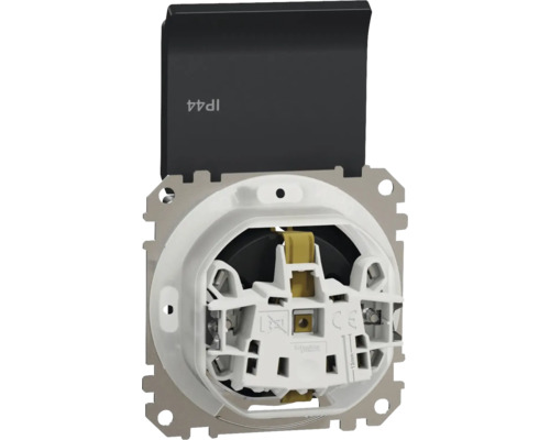 Priză cu contact de protecție aplicată, cu capac rabatabil, grad de protecție IP44