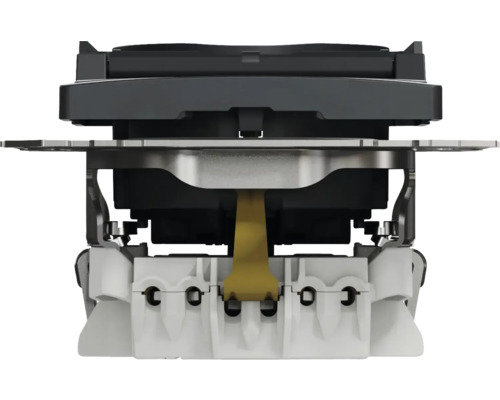 Vizualizare detaliată a unui comutator pentru instalații electrice