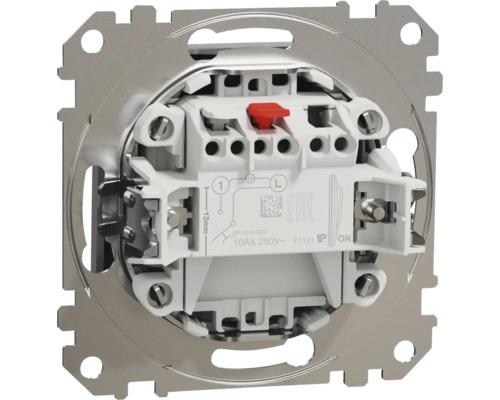 Imagine detaliată a unui întrerupător de lumină cu buton de operare roșu