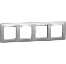 Ramă aparataje Schneider Sedna Design 4 posturi, montaj orizontal, aluminiu