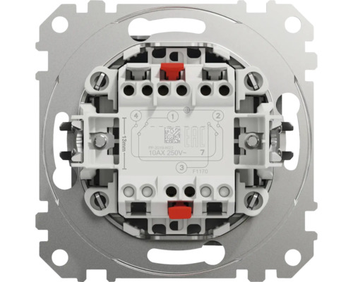 Vedere din spate a unui întrerupător cu conexiuni