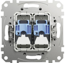 Priză date RJ45 dublă Schneider Sedna Design CAT6, aluminiu