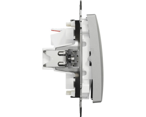 Vizualizare laterală a unei plăci de acționare pentru un WC.