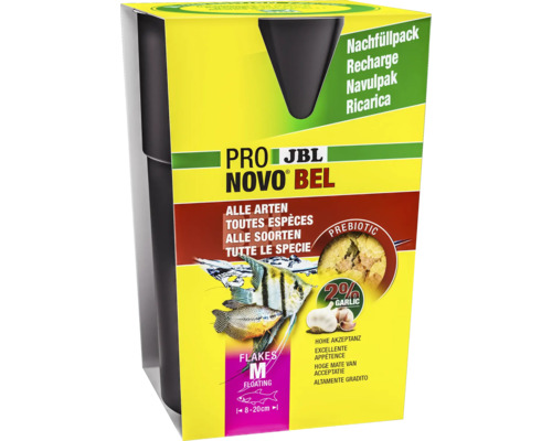 Hrană pești acvariu JBL ProNovo Bel Flakes M 750 ml JBL NovoBel fulgi de hrană pachet de reumplere pentru toate tipurile de pești
