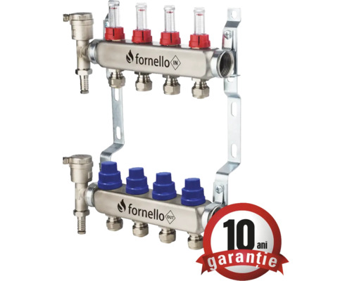 Distribuitor Fornello pentru încălzire prin pardoseală cu garanție de zece ani