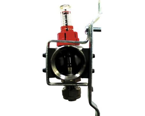 Indicator de debit cu vizor și suport