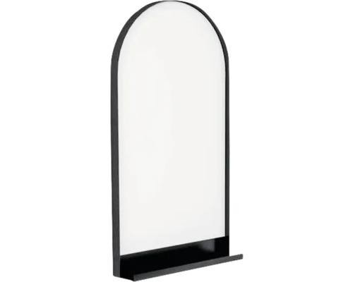 Oglindă baie cu LED și poliță Devo Cristal 2.0, 40x76 cm, negru, IP 44