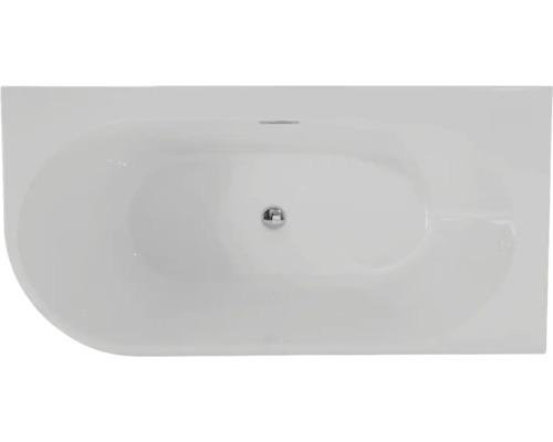 Vedere de sus a unei căzi albe cu scurgere