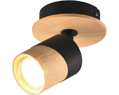 Lumină de plafon din lemn și metal