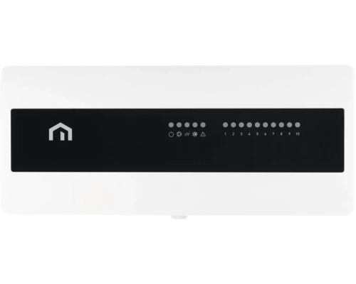 Unitate centrală de control cu simboluri de automatizare a locuinței