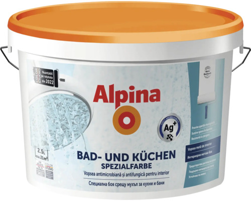 Vopsea lavabilă pentru baie și bucătărie Alpina Spezialfarbe 2,5 l-0
