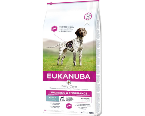 Hrană uscată pentru câini EUKANUBA Adult Working & Endurance cu pui 15 kg