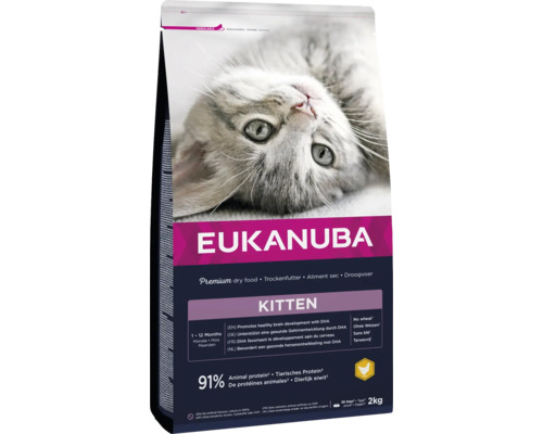 Hrană uscată pentru pisici EUKANUBA Kitten cu pui 2 Kg