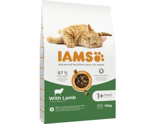 Hrană uscată pentru pisici IAMS Vitality Adult cu miel 10 kg