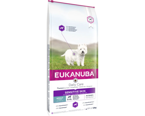 Hrană uscată pentru câini EUKANUBA Adult Sensitiv Skin 12 kg