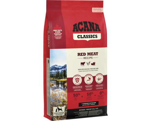 Hrană uscată pentru câini ACANA Classics Red Meat cu porc și vită fără gluten 14,5 kg Hrană uscată pentru câini ACANA Classics Red Meat cu porc și vită fără gluten 14,5 kg