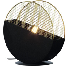 Lampă de masă metalică cu design circular