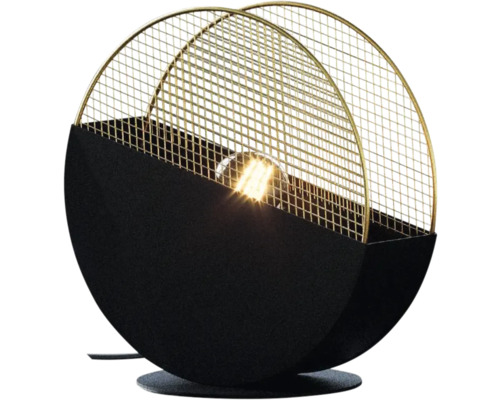 Lampă de masă metalică cu design circular