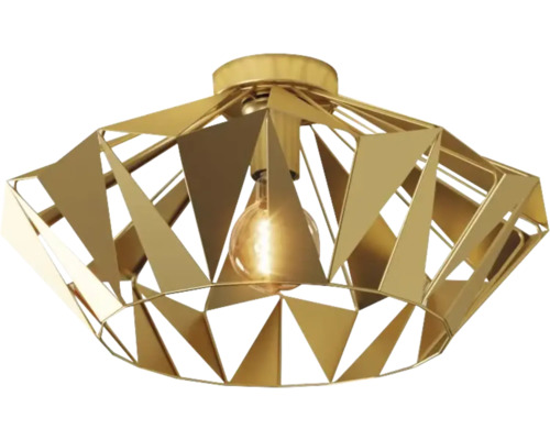 Plafonieră aurie cu design geometric